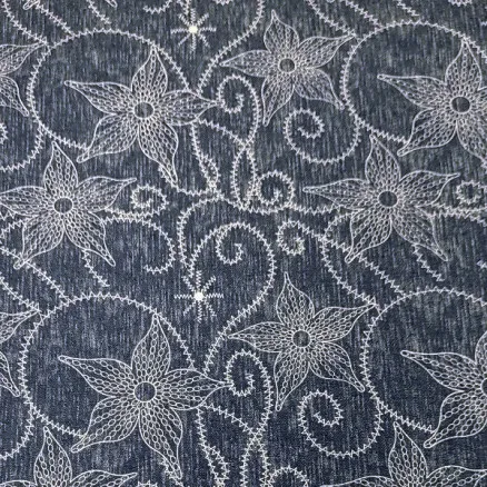 Denim Kangas 145cm 61 Print - 50cm