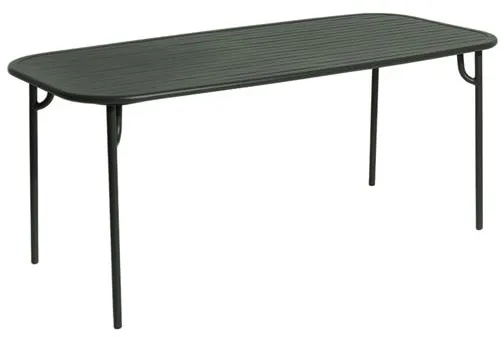 Petite Friture WEEK-END Suorakulmainen pöytä lasinvihreä