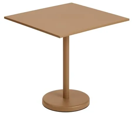 Muuto Linear Steel Café puutarhapöytä Poltettu oranssi 70 x 70 cm