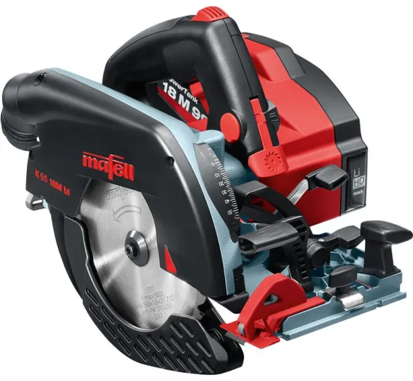 Mafell Akku käsipyörösaha K 55 18M bl PURE T-MAX -laatikossa