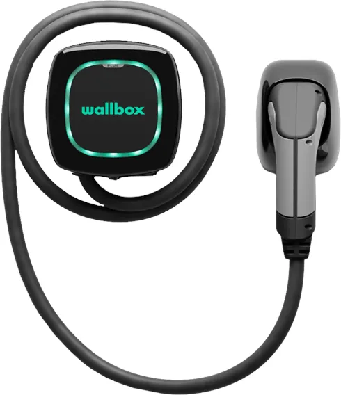Wallbox Pulsar Plus -latauslaatikko Wi-Fi:llä, 22 kW, 7 metriä, Tyyppi 2, musta