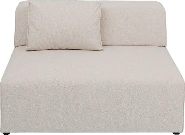 KARE DESIGN Infinity 2-istuttava Elements Cream -moduuli, 120 cm - kermanvärinen polyesteri ja polypropeeni