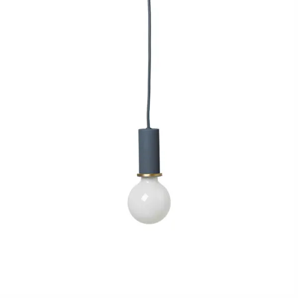 Ferm Living Socket Pendant Low - Tummansininen