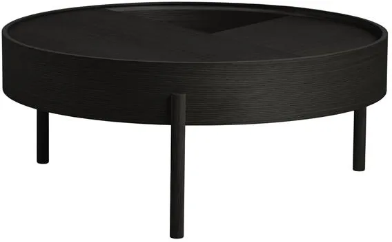 Woud Arc Sohvapöytä Musta Saarni Ø89