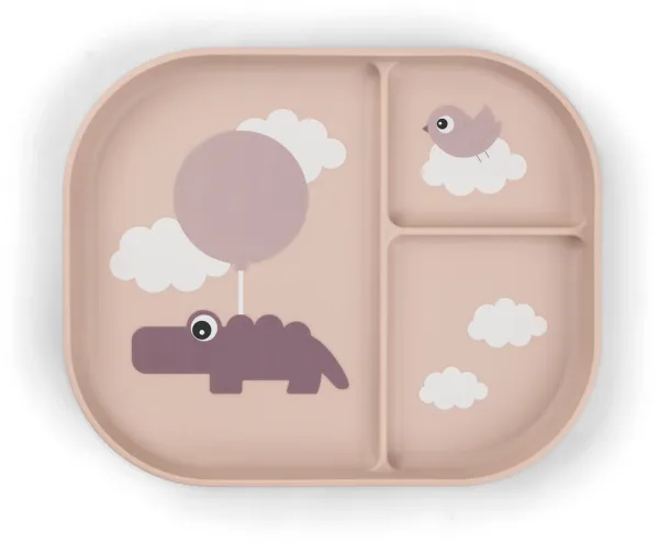 Foodie jaettu lautanen Happy clouds Puuteri